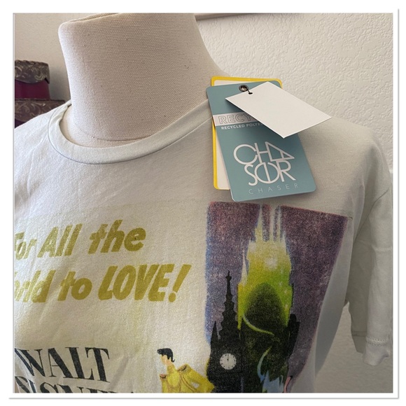 Chaser Women’s Disney X Cinderella Short Sleeve Graphic Tee Shirt Top - Picture 3 of 3